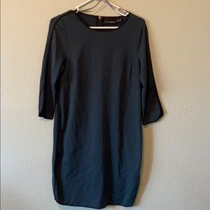 Three quartered sleeve green dress